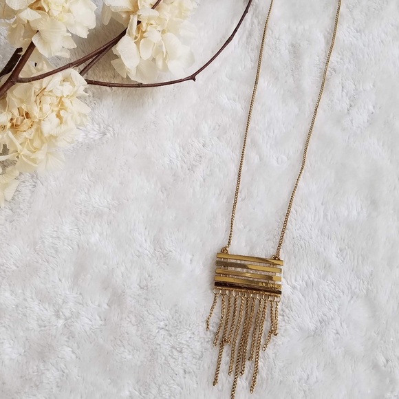 BaubleBar Gold Dangle Necklace, LIKE NEW - Picture 2 of 5